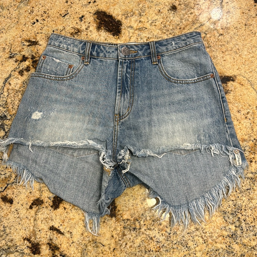 One Teaspoon High Waist Bonita Denim Shorts